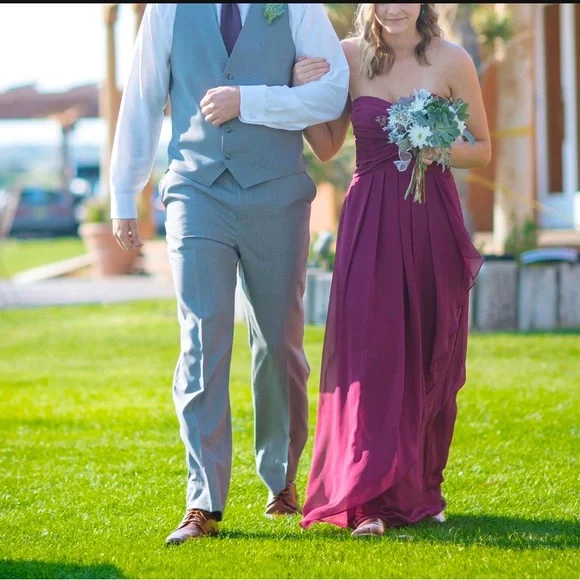 Davids bridal sangria dress size 2